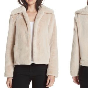 NWT Theory Faux Rabbit Fur Jacket 🤎